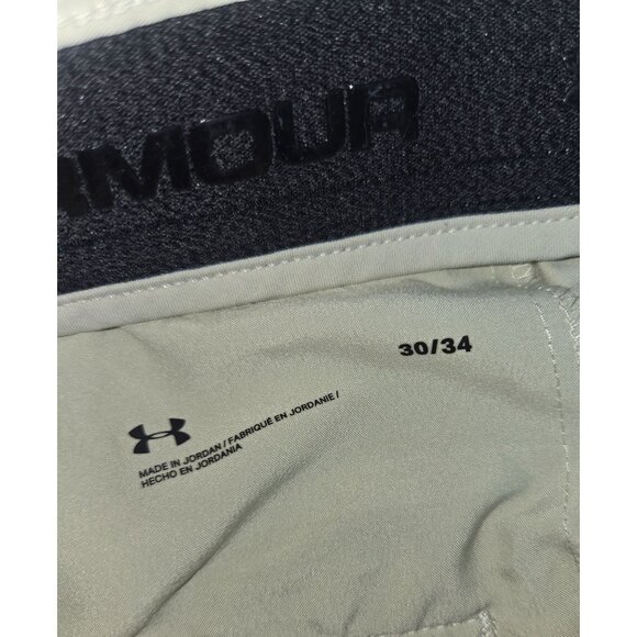 Under Armour Mens Khaki Athletic Golf Pants 30x32 Stretch Fit - Picture 3 of 9